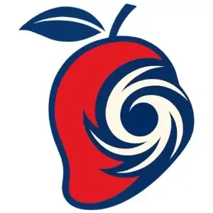 Pine Island Hurricane Prep event logo - red mango with hurricane